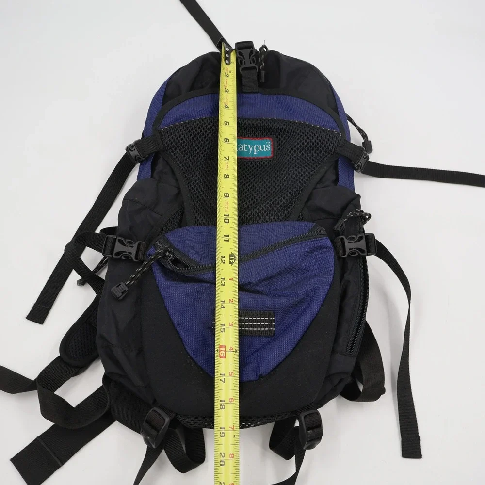 Platypus Hydration Backpack Unisex Medium Blue Black Vintage Hiking Trail Bag